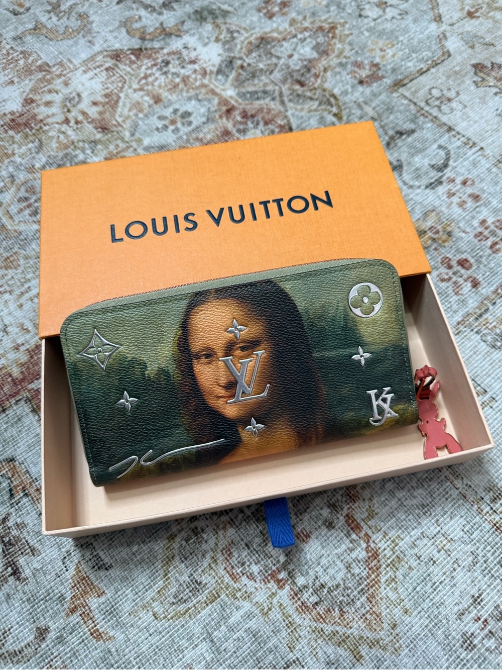 BNIB Louis Vuitton Masters Collection Zip Wallet with Mona Lisa Jeff Koons